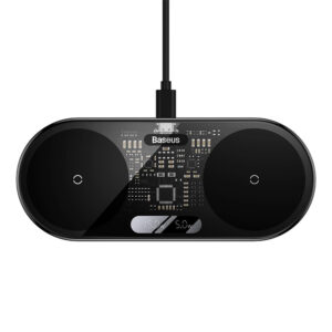 2v1 bezdratova nabijecka podlozka qi baseus pro apple iphone apple airpods cerna