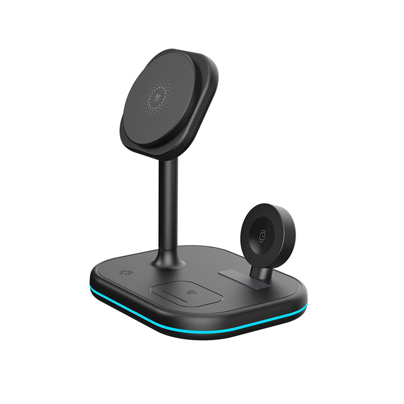 Bezdrátová nabíječka Qi / stojánek TECH PROTECT 3v1 pro Apple iPhone / Watch / AirPods - podpora MagSafe - černá 3 Bezdrátová nabíječka Qi / stojánek TECH PROTECT 3v1 pro Apple iPhone / Watch / AirPods - podpora MagSafe - černá - Obrázek 3