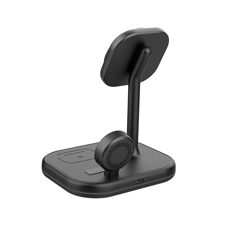Bezdrátová nabíječka Qi / stojánek TECH PROTECT 3v1 pro Apple iPhone / Watch / AirPods - podpora MagSafe - černá 5 Bezdrátová nabíječka Qi / stojánek TECH PROTECT 3v1 pro Apple iPhone / Watch / AirPods - podpora MagSafe - černá - Obrázek 5