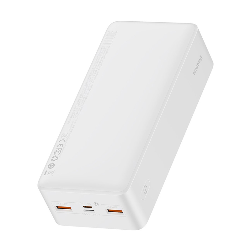 Externí baterie / power bank BASEUS - 2x USB + USB-C - LCD displej - 30000 mAh - bílá 3 Externí baterie / power bank BASEUS - 2x USB + USB-C - LCD displej - 30000 mAh - bílá - Obrázek 3