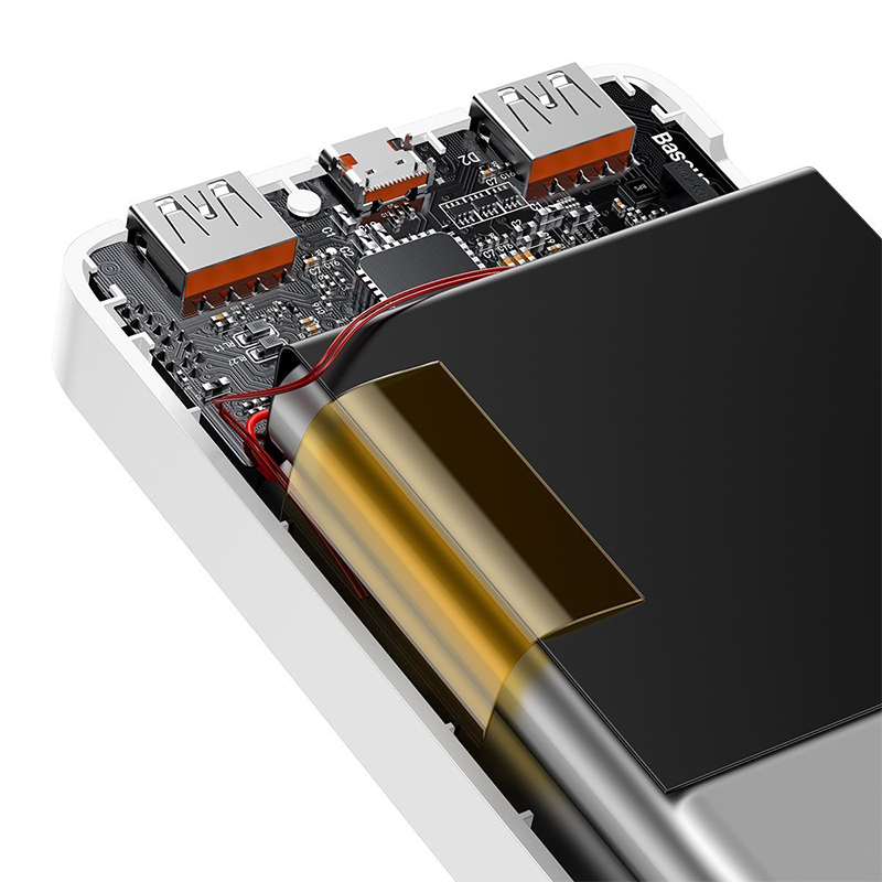 Externí baterie / power bank BASEUS - 2x USB + USB-C - LCD displej - 30000 mAh - bílá 5 Externí baterie / power bank BASEUS - 2x USB + USB-C - LCD displej - 30000 mAh - bílá - Obrázek 5