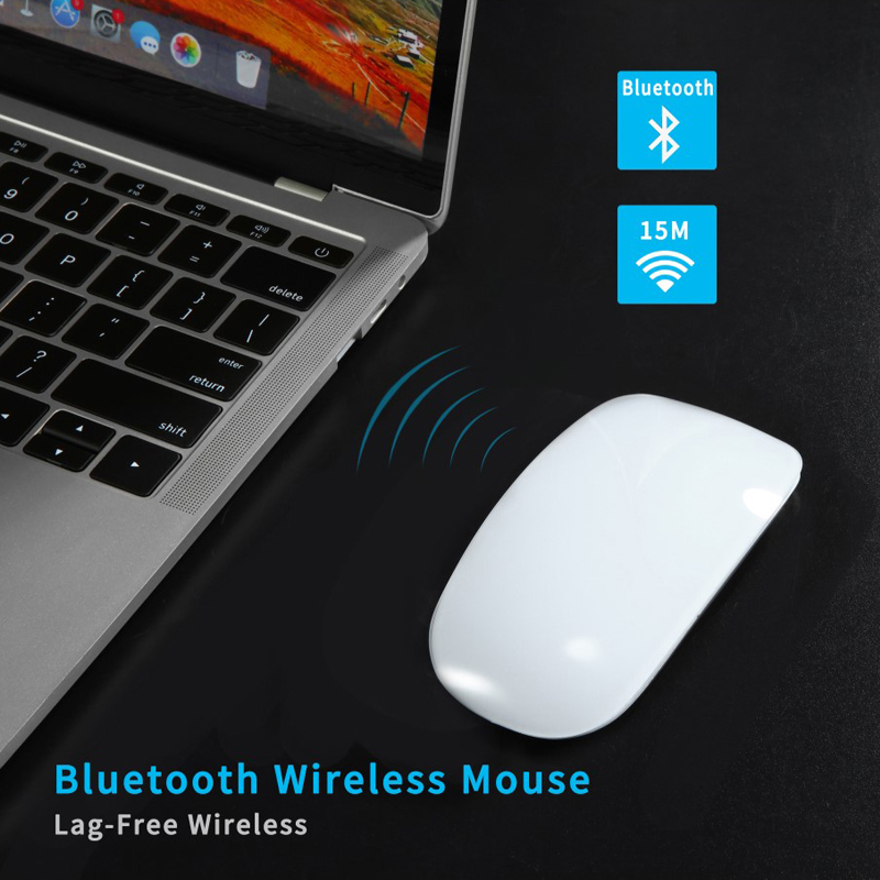 Myš optická bezdrátová - Bluetooth 5.0 - nízký profil - bílá 8 Myš optická bezdrátová - Bluetooth 5.0 - nízký profil - bílá - Obrázek 8