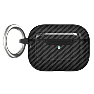 Pouzdro pro Apple AirPods Pro (2022) / AirPods Pro - karbonový vzor vzor - gumové - černé