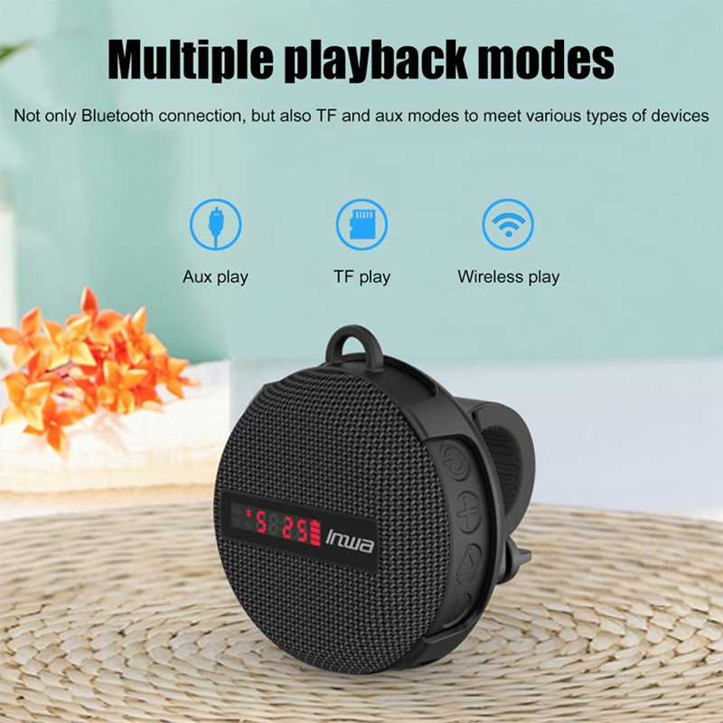 Reproduktor Bluetooth + držák na kolo - zobrazení rychlosti - AUX / SD vstup - odolný - černý 8 Reproduktor Bluetooth + držák na kolo - zobrazení rychlosti - AUX / SD vstup - odolný - černý - Obrázek 8