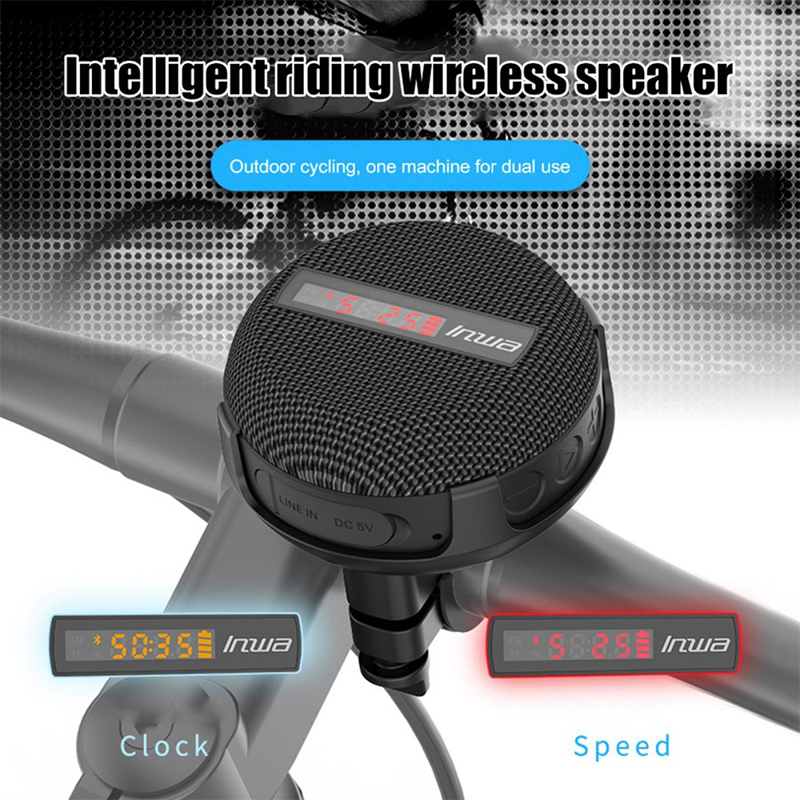 Reproduktor Bluetooth + držák na kolo - zobrazení rychlosti - AUX / SD vstup - odolný - černý 9 Reproduktor Bluetooth + držák na kolo - zobrazení rychlosti - AUX / SD vstup - odolný - černý - Obrázek 9