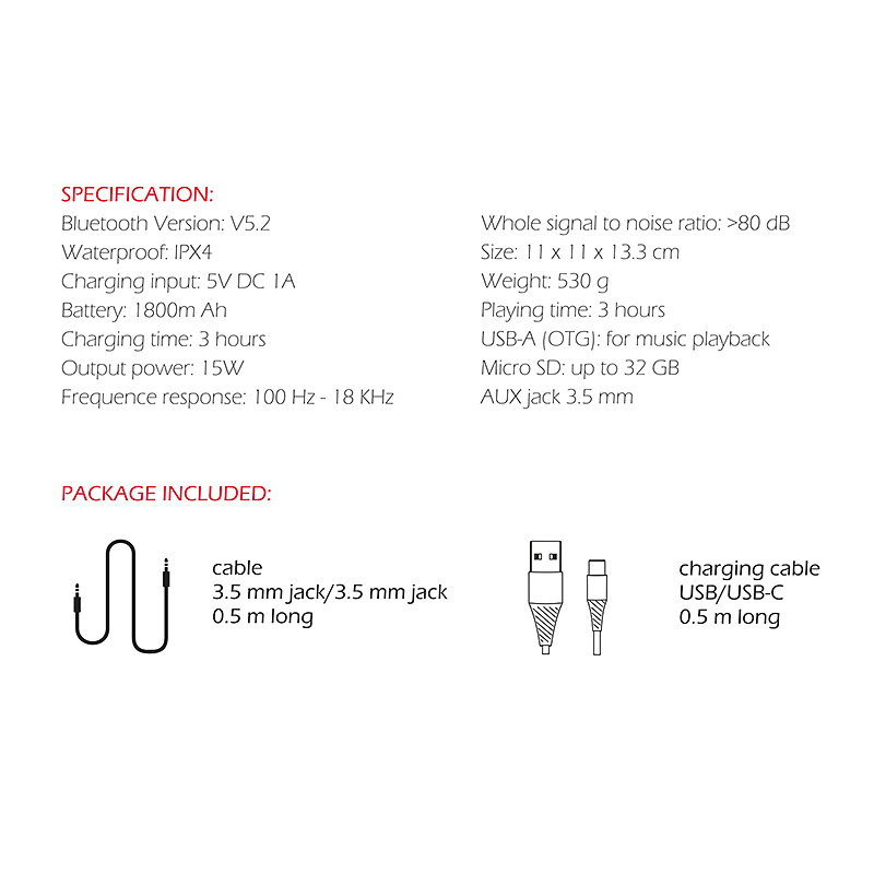 Reproduktor Bluetooth SWISSTEN SOUND-X - 15W USB-C - nylonový - poutko - šedý 6 Reproduktor Bluetooth SWISSTEN SOUND-X - 15W USB-C - nylonový - poutko - šedý - Obrázek 6