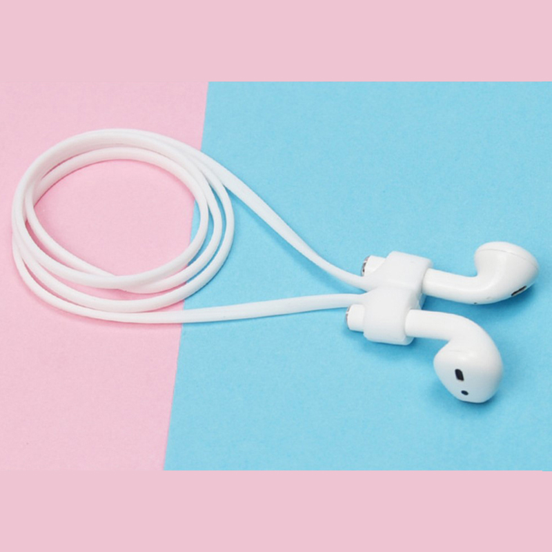 Šňůrka / úchyt pro Apple AirPods - s magnety ke spojení - silikonová - bílá 9 Šňůrka / úchyt pro Apple AirPods - s magnety ke spojení - silikonová - bílá - Obrázek 9