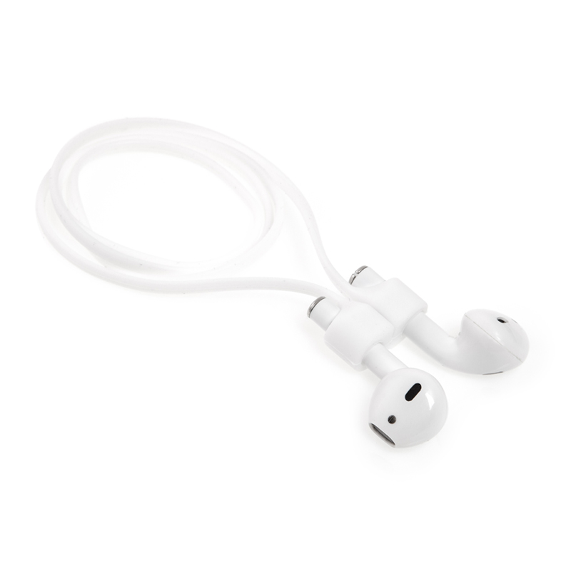 Šňůrka / úchyt pro Apple AirPods - s magnety ke spojení - silikonová - bílá 1 Šňůrka / úchyt pro Apple AirPods - s magnety ke spojení - silikonová - bílá