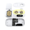 Stojánek / bezdrátová nabíječka Qi / hodiny 4v1 - pro Apple iPhone + Watch + bezdrátové AirPods + hodiny - černý - Image 12