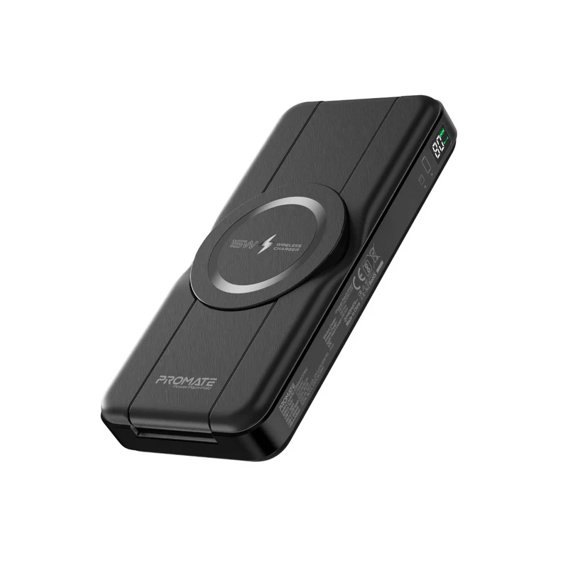 Externí baterie / Power Bank PROMATE Fold - MagSafe + Watch + AirPods - 10000 mAh - černá 1 Externí baterie / Power Bank PROMATE Fold - MagSafe + Watch + AirPods - 10000 mAh - černá
