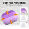 Pouzdro AHASTYLE pro Apple AirPods 3 - barevný přechod - silikonové - fialové - Image 3