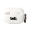 Pouzdro KARL LAGERFELD pro Apple AirPods Pro (2022) - hlava Choupette - silikonové - bílé - Image 3