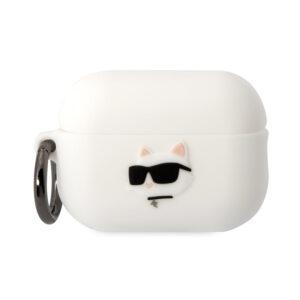pouzdro karl lagerfeld pro apple airpods pro 2022 hlava choupette silikonove bile