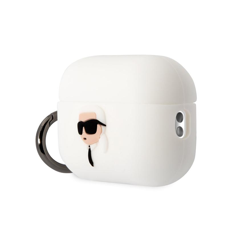 Pouzdro KARL LAGERFELD pro Apple AirPods Pro (2022) - hlava Karla - silikonové - bílé 2 Pouzdro KARL LAGERFELD pro Apple AirPods Pro (2022) - hlava Karla - silikonové - bílé - Obrázek 2