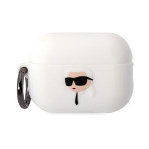 pouzdro karl lagerfeld pro apple airpods pro 2022 hlava karla silikonove bile
