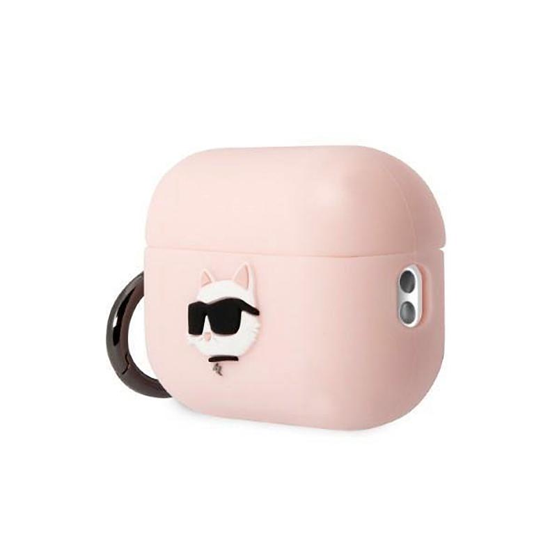 Pouzdro KARL LAGERFELD pro Apple AirPods Pro / Pro 2 - hlava Choupette - silikonové - růžové 3 Pouzdro KARL LAGERFELD pro Apple AirPods Pro / Pro 2 - hlava Choupette - silikonové - růžové - Obrázek 3