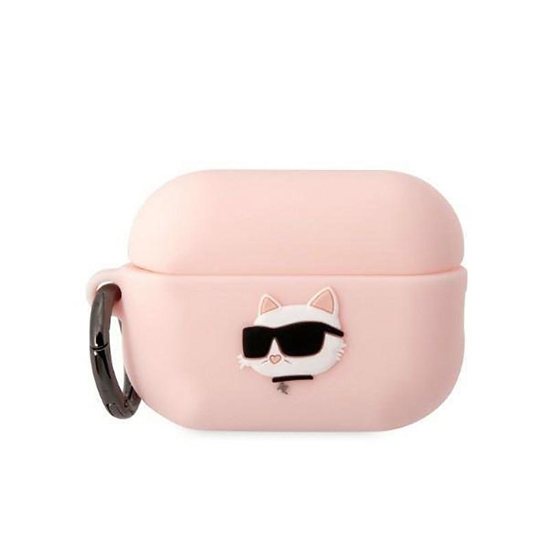 Pouzdro KARL LAGERFELD pro Apple AirPods Pro / Pro 2 - hlava Choupette - silikonové - růžové 1 Pouzdro KARL LAGERFELD pro Apple AirPods Pro / Pro 2 - hlava Choupette - silikonové - růžové