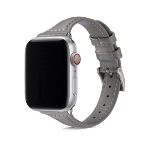 Dámský kožený řemínek pro Apple Watch - Tmavě šedý Barva: Lávová