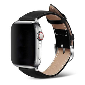 Kožený řemínek pro Apple Watch - Černý Barva: Černá
