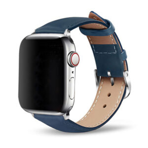 Kožený řemínek pro Apple Watch - Tmavě modrý Barva: Tmavě modrá