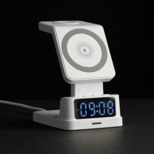 3v1 Magsafe stolní nabíječka s hodinami