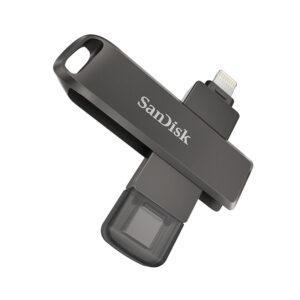 Flash disk 64 GB SANDISK iXpand pro Apple iPhone / iPad / Mac - Lightning / USB-C - kovový - MFi - šedý